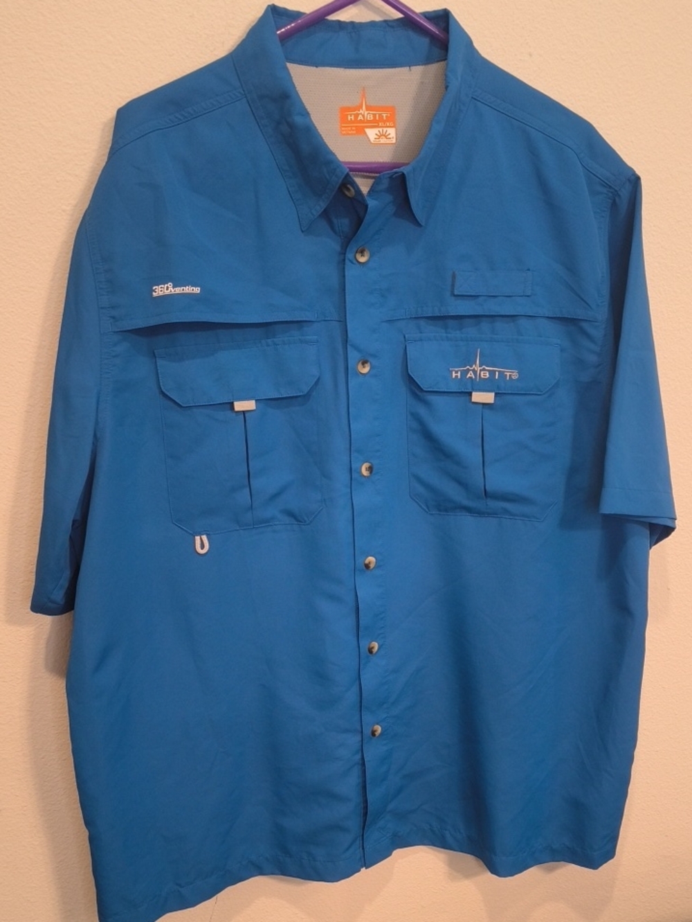 Habits Men’s Short-Sleeve Button-Down Shirt - Blue